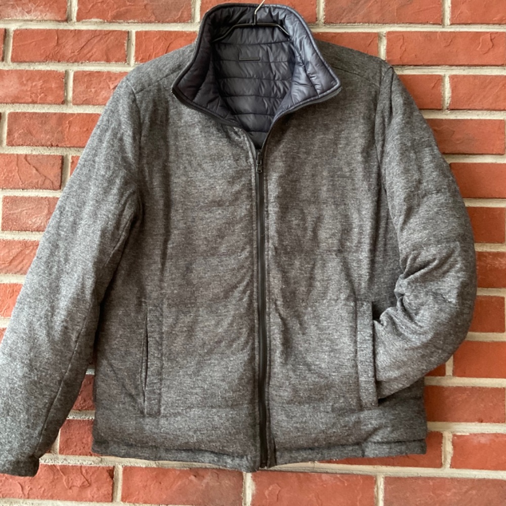 Michael Kors Zip Down Reversible Puffer Navy Grey… - image 2